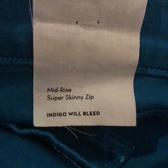 J Brand Azure size 32 jeans fits 12-14 (turquoise) stretch Moto skinny - Picture 15 of 16